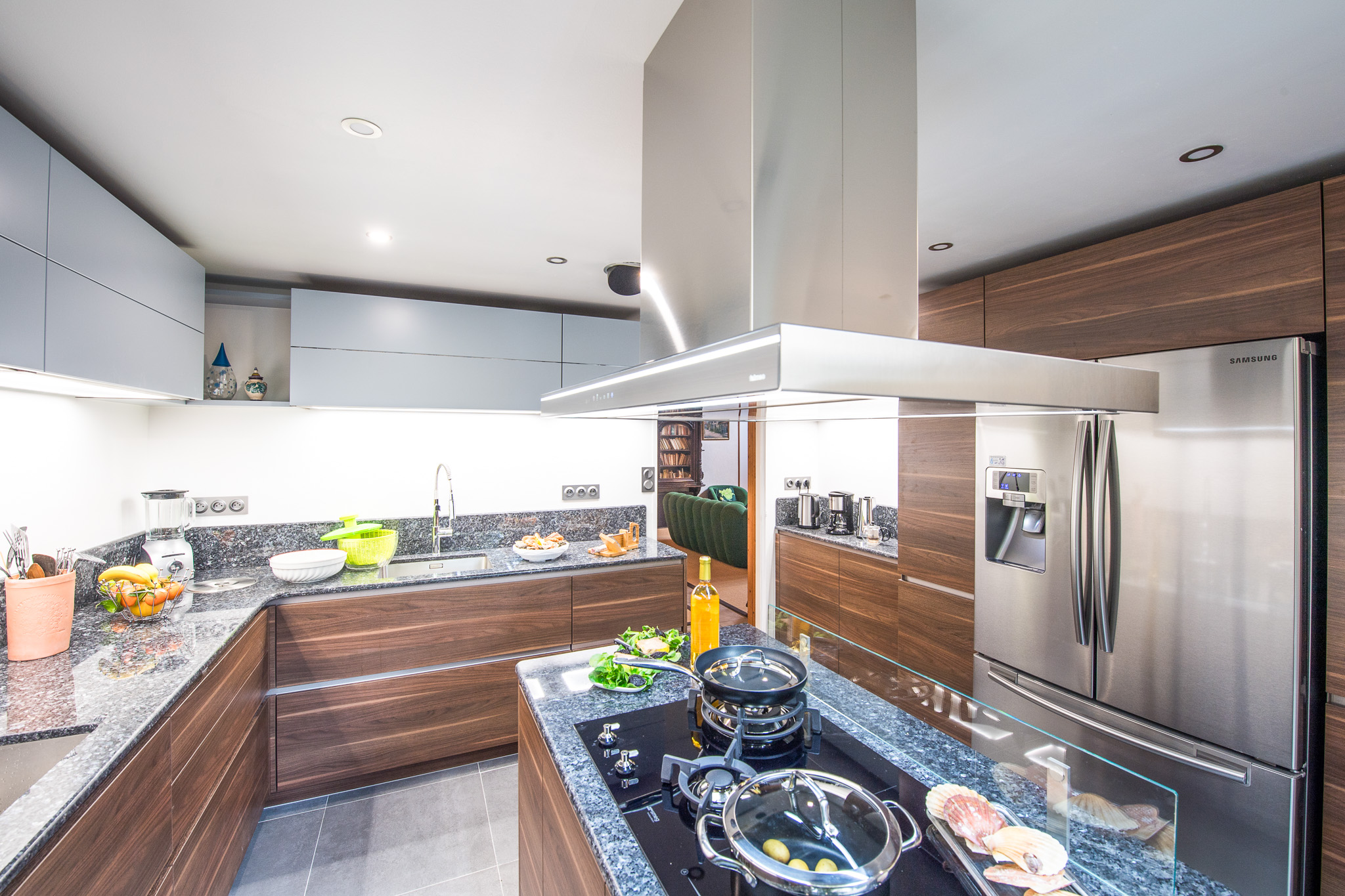 Maison verte, cuisine, cap ferret, villa