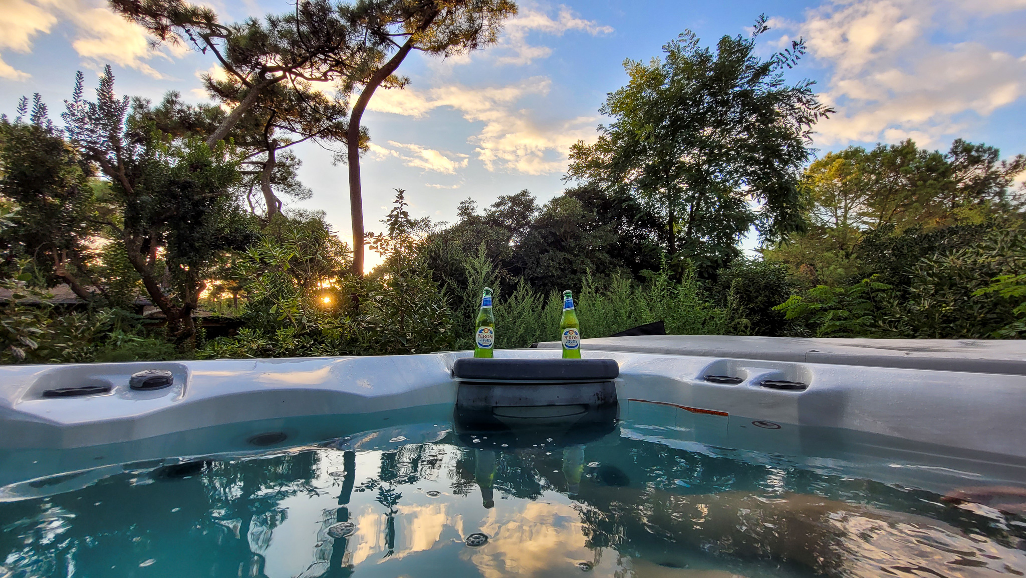 extérieur, jardin, spa, cap ferret, villa concorde, villa